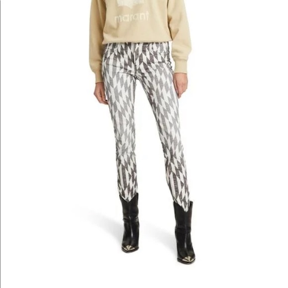 Isabel Marant Denim - NWOT Isabel Marant Etoile Black Paro Print Skinny Jeans